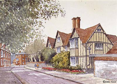 Hall's Croft
  A Watercolour by John Davis (C)