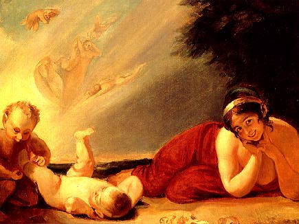 Oil on Cardboard
Approximately 11 x 14.The Folger Shakespeare Library, Washington, D. C.The painting for which this is a study is Oil on Canvas
Approximately 41 x 53
Owned by the National Gallery of Ireland, Dublin.