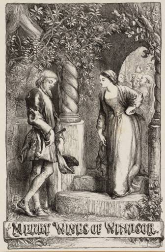 Gilbert, Sir John 1817-1897 
British
The Merry Wives of Windsor, engraved by the Dalziel Brothers published 1858-60
Relief print on paper 
image: 190 x 127 mm
on paper, print
Presented by Gilbert Dalziel 1924