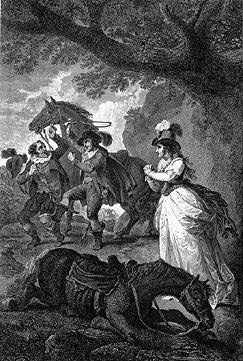 One of the smaller prints from the edition of Boydell's Shakespeare Prints
Edited by George Steevens (1802)
The engraving of Ibbetson's painting was done by A. Smith.
