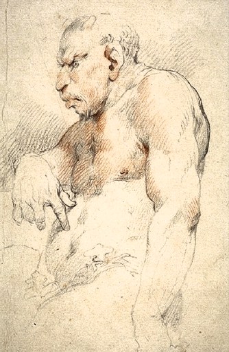 Mortimer, John Hamilton 1740-1779 
British
from Opp� Collection Caliban 
Pencil and crayon on paper 
support: 174 x 113 mm
on paper, unique
Purchased as part of the Opp� Collection with assistance
from the National Lottery through the Heritage Lottery Fund 1996