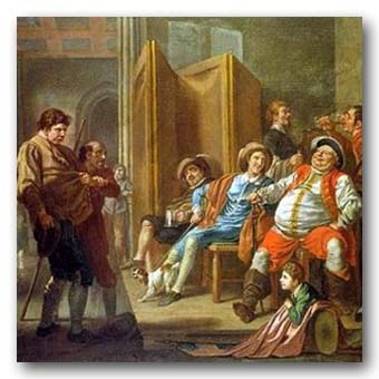 Francis Hayman.
Falstaff Raising Recruits, 1760s.