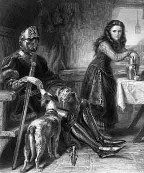 Steel Engraving
Approximately 8 x 9
By J. Ballin.The engraving is from Charles Knight's two-volume Imperial Edition of
The Works of Shakespere (London: Virtue and Company, 1873-76).