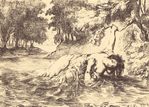 Act IV, scene vii. The death of Ophelia. 1843.