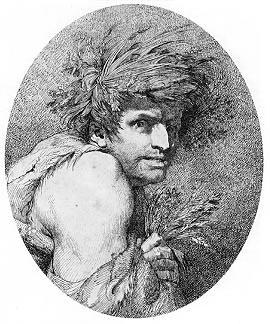 Pen and Ink, Oval Drawing
Approximately 11 x 13.The Victoria and Albert Museum.