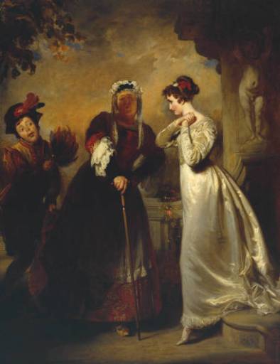 Briggs, Henry Perronet ?1791-1844 
British
Romeo and Juliet - Act II Scene 5 (`Juliet and her Nurse') exhibited 1827
Oil on canvas 
support: 889 x 698 mm
painting
Presented by Robert Vernon 1847